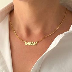 Custom Necklace - Humble Legends Name Necklace For Men, Name Necklace Gold, Necklace Name, Name Earrings, Nameplate Necklace, Gold Name Necklace, Name Jewelry, Custom Name Necklace, First Name