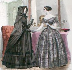 victorian era woman mourning - Google Search Western Womens Fashion, 1860 Fashion, Victorian Women, Lace Fashion