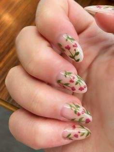 #cottagecore #tulips #nailinspo Cottagecore Nails, Pink Flower Nails, How To Have Style, Floral Nail Designs, Estilo Hippie, Soft Nails, Prom Nails