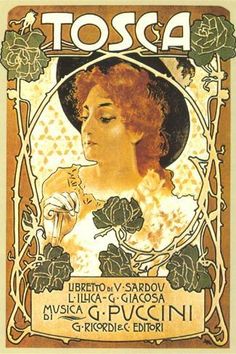 an old poster with a woman's face and flowers on the front, as well as words in spanish