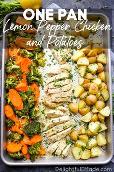 one pan lemon pepper chicken and potatoes