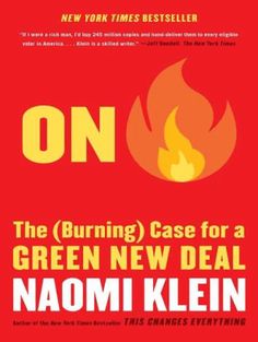 the cover of on burning case for a green new deal