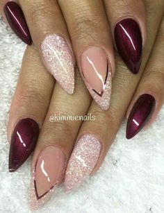 💜💜💜 French Manicure Glitter, Glitter French Manicure, Pretty Nail Designs, Super Nails, Glitter Hair, Fabulous Nails, Beautiful Nail Art, Fancy Nails, Creative Nails