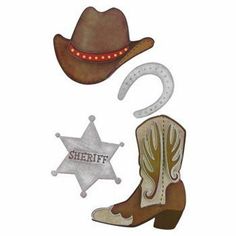 3-d Cowboy Stickers by Lapetites 3-d Cowboy Stickers by Lapetites 1 Sheet of 3d Stickers. Accented with foil Shipping SHIPPING INFORMATION Shipping: All packages will ship via USPS - with tracking.  We have all our items set up using the USPS/Ebay shipping calculator. Combined Shipping: We do combine shipping.  But for some reason, our items are not getting calculated correctly in Ebay's shopping cart.  Please just send me a message with the item numbers you are wanting and I can set up a private listing for you with the correct weight of your items in one transaction. Listing and template services provided by inkFrog Cowboy Stickers, Crafts Stickers, Sheriff Badge, Rodeo Birthday, Cowboy Theme, 3d Stickers, Beaded Jewelry Designs, Whimsical Fashion, Craft Stickers