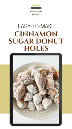 the recipe for cinnamon sugar donut holes