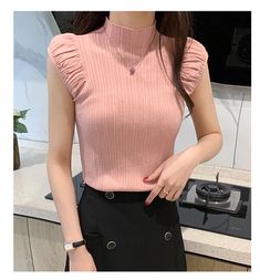 High Neck Sexy Sleeveless Slim Knitted Tops – Nada Outfit Land Outfits Aesthetic Fall, Women Crop Tops, Aesthetic Fall Outfits, Summer Outfits Aesthetic, Casual Outfits For Women, Knitted Tops, Top Collection, Outfits For Women, Outfits Aesthetic