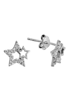 Star Patterned Silver Earrings Zircon Stone Silver Earrings Protective rhodium plating is applied on 925 sterling silver for long-lasting use against tarnishing Handmade Jewellery Handcraft Earrings Best Earrings Sterling Silver Star-shaped Diamond Earrings, Formal Star-shaped Fine Jewelry Earrings, Silver Star-shaped Cubic Zirconia Earrings, Elegant Star-shaped Sterling Silver Diamond Earrings, White Gold Star Earrings Fine Jewelry, Star-shaped White Gold Diamond Earrings For Anniversary, Elegant Silver Star-shaped Diamond Earrings, White Gold Star-shaped Diamond Earrings For Anniversary, Silver Star-shaped Diamond Earrings As Gift