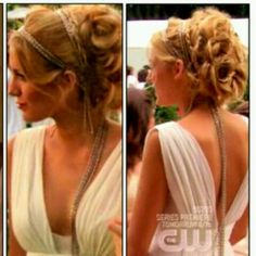 hair and head piece loved her look from this episode Gossip Girl Season 5, Gossip Girl Serena, Serena Dress, Serena Van Der, Greek Goddess Costume, Hairdo Wedding, Serena Van, Special Occasion Hairstyles, Peinados Recogidos