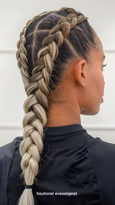 30 Stunning Braided Hairstyles to Elevate Your 2024 Look Dutch Feed In Braids, Braids For White Girls Hair, Hair Ideas Up, Hair Plaits Ideas, Three Braids Hairstyle, Two French Braids With Weave, Braided Hairstyles For White Women, Wrestling Hairstyles, Battle Braids