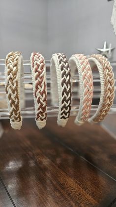 Beautiful 2 toned macrame headbands Macrame Headbands, Macrame Headband, Hippie Headband, Hippie Headbands, Boho Aesthetic, Boho Headband, Handmade Macrame, Turbans, Headbands For Women