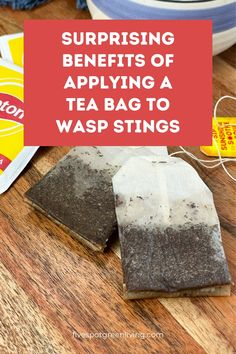 Don't let wasp stings ruin your outdoor fun - keep a few tea bags handy for quick relief! Natural Wasp Repellent, Wasp Sting Remedy, Wasp Sting, Wasp Repellent, Wasp Stings, Food Doctor, Drink Covers, Being Outside, Tea Benefits