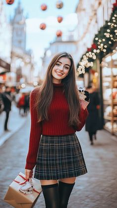 Winter Christmas Outfits, Xmas Outfits, Outfit Looks, Outfit Christmas, Outfit Styles