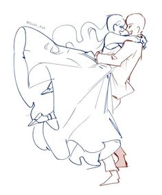 a drawing of two people hugging each other