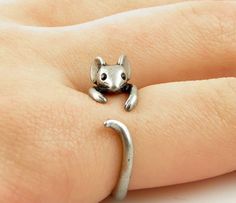 Mouse Ring Animal Wrap Rings, Ring Man, Boho Chic Jewelry, Animal Rings, Wrap Ring, Cuff Rings, Fashion Ring, Mua Sắm, Wrap Rings