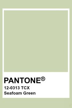 pantone's color swat list for the 2012 - 13 tcx seatoam green