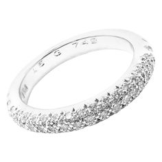 18k White Gold Diamond Band Ring by Chanel. With Round Brilliant Cut Diamonds VVS1 clarity, E color total weight approximately .70ct Details: Size:6 Width: 4mm Weight: 5.4 grams Stamped Hallmarks: Chanel 750 15G742 *Free Shipping within the United States* YOUR PRICE: $3,450 T2902odad White Gold Diamond Band, Gold Diamond Band, Diamond Band Ring, Gold Chanel, Ringe Gold, Eternity Band Ring, White Gold Diamond Rings, Gold Band Ring, White Gold Band