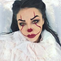 Maquillaje Clown Makeup Ideas, Carnaval Make-up, Makeup Ideas For Halloween, Halloween Makeup Clown