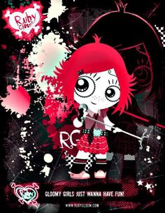 a girl with red hair holding a knife