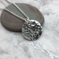 "Solid Silver Hammered Disc Pendant, With Out Chain, Hammered Circle Pendant Necklace, Women Simple Circle Necklace, Wedding Necklace, PRODUCT:- SKU:- NF 76251 METAL:- 925 Sterling Silver STYLE:-  Circle Disc Pendant Manufacture By Chamundajeweller925 Goal:- 100% genuine Customer Satisfaction, 925per 1000 % Sterling silver stamp on all the item > my all item is in 925 sterling silver > our design are made in ked (matrix) and made by handmade >please visit my shop and give your feedback > we are Silver Charm Necklaces For Wedding, Silver Hammered Round Charm Necklaces, Silver Round Charm Necklaces For Wedding, Silver Round Hammered Charm Necklace, Wedding Pendant Necklace With Hammered Detail, Handmade Silver Charm Necklace For Wedding, Handmade Round Charm Necklaces For Wedding, Mens Necklace, Circle Pendant Necklace