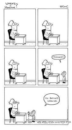 a comic strip with a man sitting at a desk talking to another man who is on the