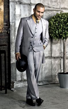 Zootsuitstore.com Zoot Suit, possible grooms suit. Raiders Wedding, Grooms Suit, Gq Style, Groom Suit, Men's Apparel, Men's Suits, Wedding Groom