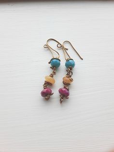 Handmade jewelry, copper wire wrapped earrings, bracelets, and necklaces, semi-precious gemstones and glass beads, unique design. ~Unique Design~ Each piece is designed and handcrafted by me. All of these unique styles are made to order especially for you. ~Who is this jewelry great for?~ An elegant, boho, classic style. You can wear it for a casual day or a dressed-up night on the town. This jewelry is a perfect gift for your mother, sister, girlfriend, wife, daughter or anyone who loves beautiful handmade jewelry. ~Materials~ Your handcrafted jewelry is made with various shades of copper or stainless steel wire. These wires are hypoallergenic for most people. They may tarnish over time if exposed to water. The beads used are semi-precious stones, glass, or ceramic.  ~Gifts~ Each order co Bohemian Czech Glass Dangle Jewelry, Spiritual Copper Dangle Earrings, Wire Wrapped Czech Glass Drop Earrings, Bohemian Wire Wrapped Beaded Earrings As Gift, Bohemian Wire Wrapped Dangle Jewelry, Bohemian Copper Dangle Jewelry, Handmade Spiritual Wire Jewelry, Multicolor Copper Jewelry For Gift, Multicolor Copper Jewelry For Gifts