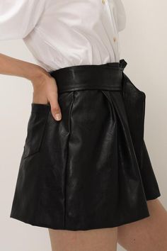 Emma Pleather Rider Jacket | Women's Jackets & Coats | storets Rider Jacket, Riders Jacket, Women's Jackets, Fabric Belt, Skorts, Leather Material, Leather Skirt, Zip Ups, White And Black