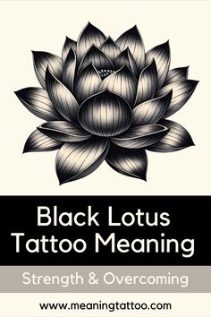 the black lotus tattoo meaning is shown in this graphic style, which includes an image of a