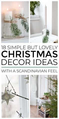 christmas decor ideas with candles and greenery