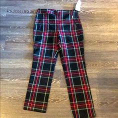 Checked Skinny Pants High Rise Cheap Plaid High Waist Pants, Zara Red Straight Leg Pants, Zara Casual Plaid Bottoms, Casual Plaid Zara Bottoms, Trendy High-waisted Plaid Pants, Stretch Plaid Trousers, Red Checkered Pants, Red And Black Plaid Pants, Cheap High-waist Plaid Bottoms