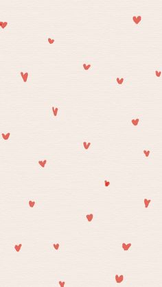 red hearts are flying in the air on a white background with pink and orange colors