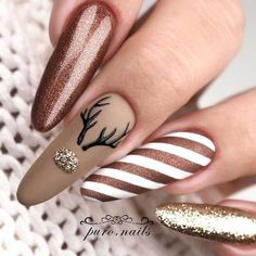 Nail Designs November, Mom Nails, Deer Nails, Nails Lips, Enhance Beauty, Nails Designer, Nail Stuff