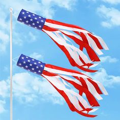 PRICES MAY VARY. 😍Large American Flag Bunting: 2 Pack 60 Inch American Flag Windsock Made of 100% polyester material with solid Streamers and Swivel Clip. US Flag Wind Socks outdoor have vibrant red, white, and blue colors perfect for adding a spirited touch to any Patriotic occasion. 🏖️100% polyester: American Flag Windsock are made of 100% polyester, strong and durable, you can use them for a long time, suitable for patriotic and other special occasions. US Flag Wind Socks are machine washab Wind Socks, Independence Day Flag, Eid Al-adha, 4th Of July Decorations, Outdoor Flags, Outdoor Decorations, Sewing Party, Eid Al Adha