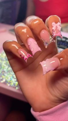 Nails Acrylic Junk, Pink Duck Nails, Duck Nail Designs, Pink Duck, Acrylic Toe Nails