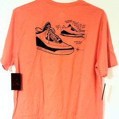 Brand New - With Tags Nike Air Jordan 3 Tinker Hatfield Tee Shirt Style Code: Bq0267-850 Size Xxl - Men Color: Salmon 100% Authentic Usps Priority Shipping With Delivery Confirmation Buy With Confidence Be Sure To Review Our Feedback History. Buy Today Ships Today (M-F & Sat) Thanks For Your Business And Support Please Be Sure To Check Out Our Other Items Follow Us And We Will Follow You Back Casual Sports Shirt For Spring, Casual Sports Polo Shirt, Nike Casual Short Sleeve Shirt, Casual Sports Shirt With Relaxed Fit, Casual Relaxed Fit Sports Shirt, Nike Relaxed Fit Shirt For Streetwear, Nike Sports Shirt For Summer, Nike Shirt For Summer Streetwear, Nike Summer Sports Shirt