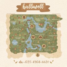 a map of the state of hallawell, pennsylvania with all its towns and lakes