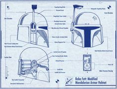 the instructions for boba fett's star wars helmet