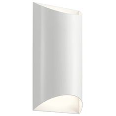 The Wesley Outdoor Wall Sconce offers a modern style that will complement contemporary styled homes. The half-moon silhouette at the top and bottom is lined with Clear tempered etched glass. Choose from Platinum, White, Black or Textured Architectural Bronze finish. Available in two sizes. UL listed. Suitable for wet locations. Dark Sky rated. ADA compliant. Title 24 compliant. Modern Outdoor Wall Lighting, Lines And Shapes, Led Outdoor Wall Lights, Kichler Lighting, Wall Ceiling Lights, Outdoor Wall Lantern, Wall Lantern, Etched Glass, Outdoor Wall Lights