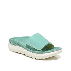 Vionic-Rejuvenate Slide Sandal Bring a sporty touch to your warm weather looks with the Rejuvenate slide sandal from Vionic. Everyday looks are complete with this pair that sports a cushioned EVA footbed while the molded midsole brings some edge. Vionic Shoes, Seafoam Green, Slide Sandals, Everyday Look, Warm Weather, Bring It On, Sandals, Sports, Green