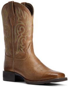 Ariat Women's Round Up Rio Western Performance Boots - Square Toe | Boot Barn Square Boots Women, Women Boots Outfit, Ariat Womens Boots, Dusty Brown, Cattle Drive, Womens Cowgirl Boots, Square Toe Shoes, Ariat Boots, Boots Square Toe