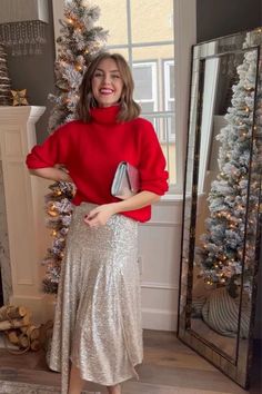 Xmas Outfit, Christmas Day Outfit, Christmas Look, Christmas Outfits Women, Christmas Party Outfits