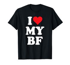 PRICES MAY VARY. I Love My BF I Heart My Boyfriend Lightweight, Classic fit, Double-needle sleeve and bottom hem I Heart My Bf, Matching Clothes Couple, I Heart My Boyfriend, I Love My Bf, I Love My Boyfriend, My Bf, Love My Boyfriend, Bff Gifts, Boyfriend T Shirt