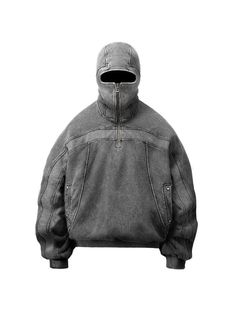 Bastardcore Outfits, Gorpcore Hoodie, Jogger Fashion, Futuristic Streetwear, Graphic Jumper, Ninja Hoodie, Essential Clothing, Sweatshirt Oversized, Sweater For Men