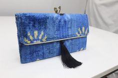 Handmade Velvet Evening Bag As Gift, Handmade Velvet Clutch As A Gift, Handmade Velvet Clutch As Gift, Blue Bohemian Evening Bag, Handmade Blue Pouch Shoulder Bag, Handmade Velvet Rectangular Bags, Handmade Rectangular Velvet Bags, Handmade Rectangular Velvet Clutch, Handmade Rectangular Velvet Bag