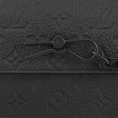 LOUIS VUITTON® - Steamer Wearable Wallet - Black Black Wallets With Engraved Logo For Everyday Use, Designer Black Wallet With Engraved Logo, Designer Black Wallets With Engraved Logo, Modern Black Wallet On Chain For Business, Modern Black Business Wallet On Chain, Designer Black Wallet On Chain For Business, Monogram Pattern, Luxury Wallet, Mcm Wallet