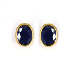 Top Quality Nice Dark Blue Sapphire in 14K Solid Yellow Gold, Natural Oval Cut Sapphire Earrings, Anniversary Gift For Her, Dainty Studs Product Details > Gemstone - Natural Blue Sapphire > Materials - 14K Solid Yellow Gold > Gemstone Shape - oval > Gemstone weight - 1.90 carats approx > Gross Weight - 1.330 grams approx > Earring Width: 7.5 mm Approx > Earring Length : 6 mm Approx > Setting type - Bezel setting *Production Time: Generally we keep stock of all products bu Formal Oval Sapphire Earrings, Oval Sapphire Earrings Hallmarked, Oval Blue 14k Gold Earrings, Blue Oval 14k Gold Earrings, Elegant Blue Oval Cabochon Earrings, Blue Oval Hallmarked Earrings, Sapphire Gemstone Earrings In Round Cut, Blue Oval Earrings With Natural Stones, Sapphire Gemstone Earrings Round Cut