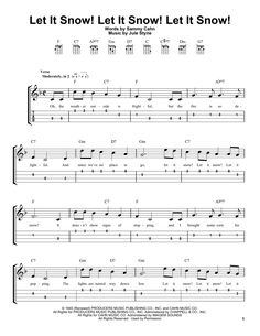 let it snow sheet music for guitar