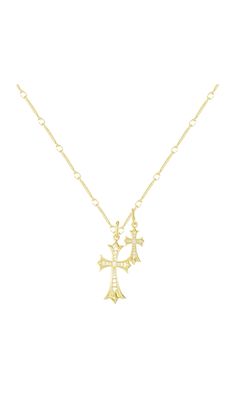 Evry Jewels Necklaces Gold, Every Jules Jewelry, Every Jewels Cross Necklace, Double Cross Me Necklace, Evry Jewels Double Cross Necklace, Evry Jewels Cross Necklace, Every Jewels Necklaces, 444 Jewelry, Evry Jewels Necklaces