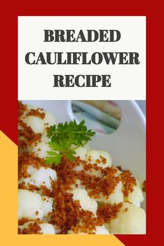 the cover of breaded cauliflower recipe