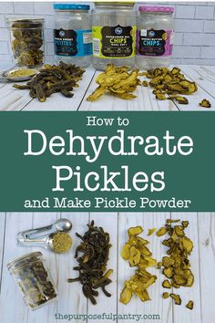 how to dehydraate pickles and make pickle powder with this recipe